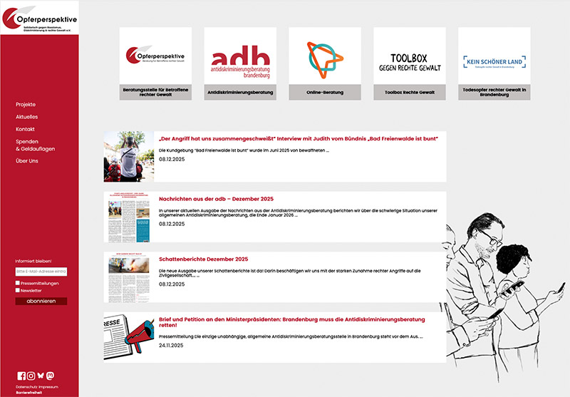 Vorschaubild der Website opferperspektive.de – Verein